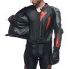 Dainese LAGUNA SECA 5 2PCS kombinéza černá/fluo-červená vel.64